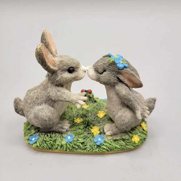 Charming Tails Love Blooms Figurine Bunnies Ltd Edition 87/862 Silvestri AS IS - Picture 3 of 7